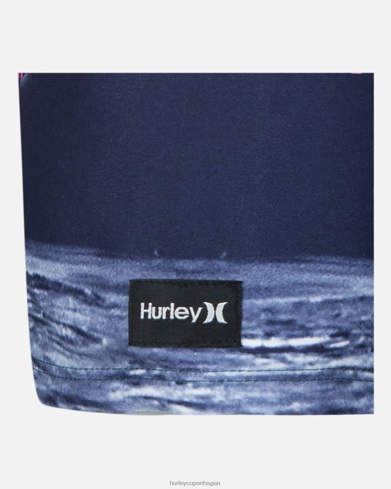 fotoreal træk på badebukser børn blå kraft tøj Hurley D404N607