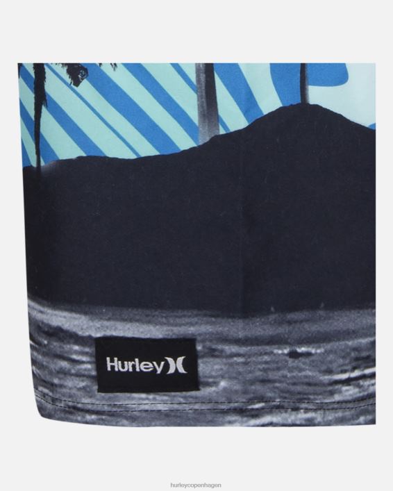 fotoreal træk på badebukser børn sort tøj Hurley D404N612