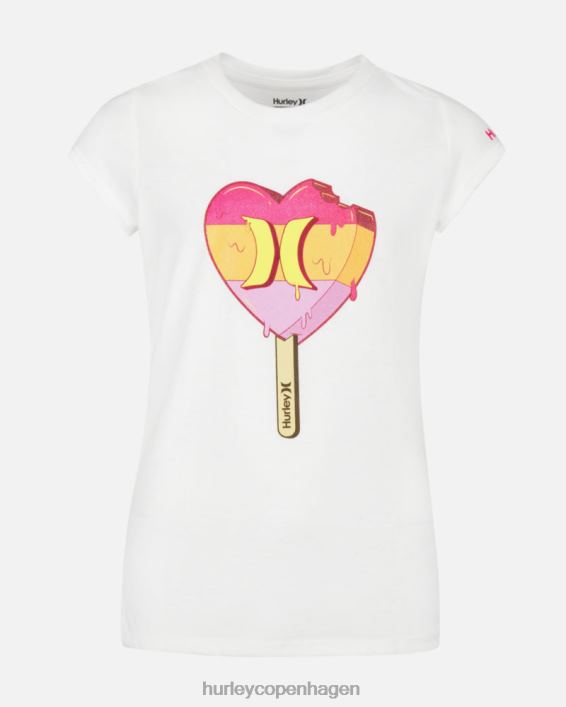 kærlighed ved første bid t-shirt børn hvid tøj Hurley D404N616