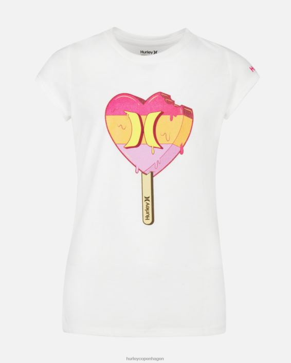kærlighed ved første bid t-shirt børn hvid tøj Hurley D404N616