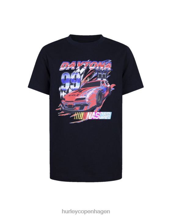 x nascar hverdags kortærmet t-shirt børn sort tøj Hurley D404N610
