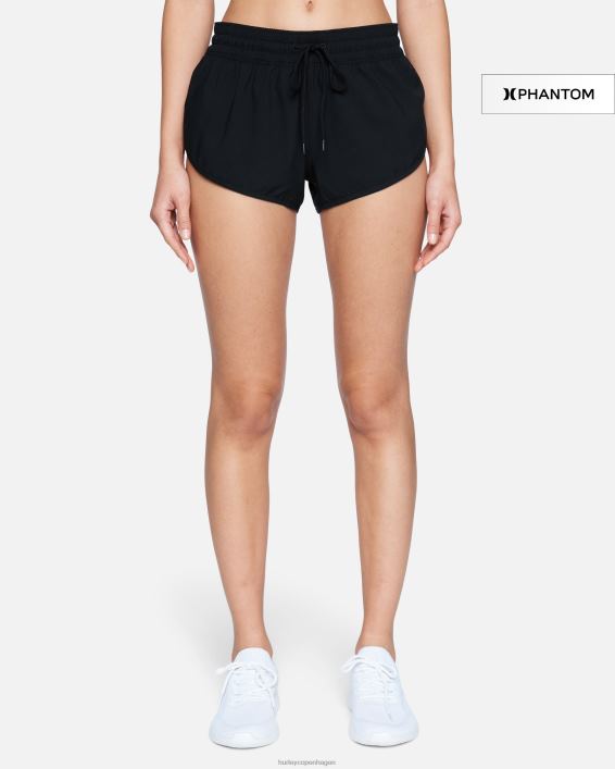 Phantom solide 2,5\" boardshorts Kvinder sort tøj Hurley D404N519