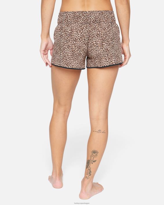 aquas leopard 2,5\" boardshort Kvinder brunt sukker tøj Hurley D404N482