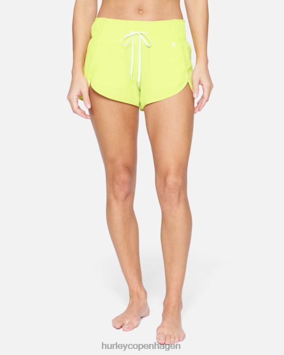 aquas solid 2,5" boardshort Kvinder neon lime tøj Hurley D404N520