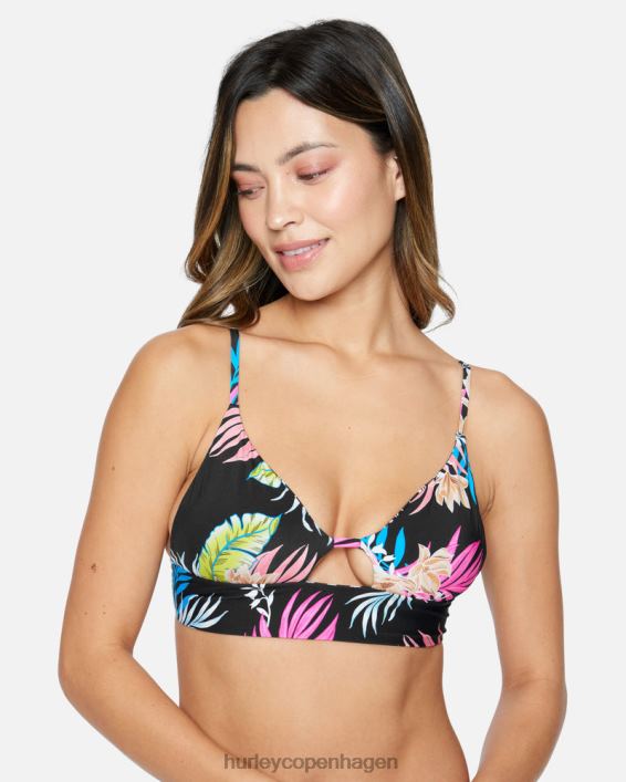 hana vendbar bralette Kvinder sort/tiki multi tøj Hurley D404N460