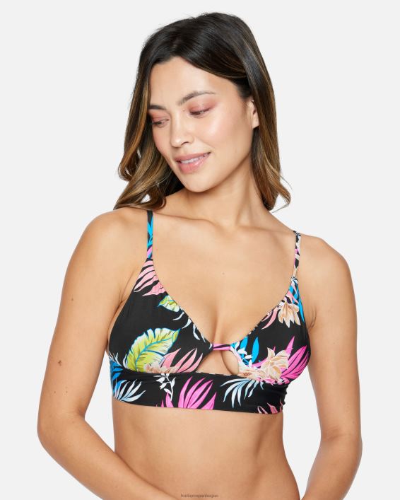 hana vendbar bralette Kvinder sort/tiki multi tøj Hurley D404N460