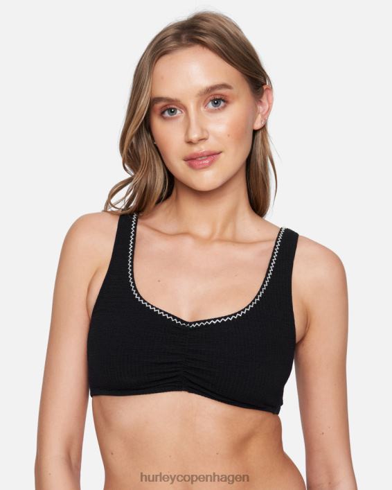 kyst bralette Kvinder sort hvid tøj Hurley D404N475