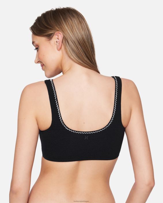kyst bralette Kvinder sort hvid tøj Hurley D404N475