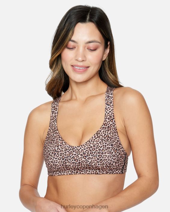 max leopard cross bagtop Kvinder brunt sukker tøj Hurley D404N464
