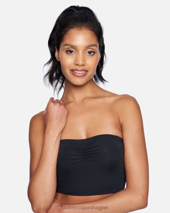 solid tube bikini top Kvinder sort tøj Hurley D404N534