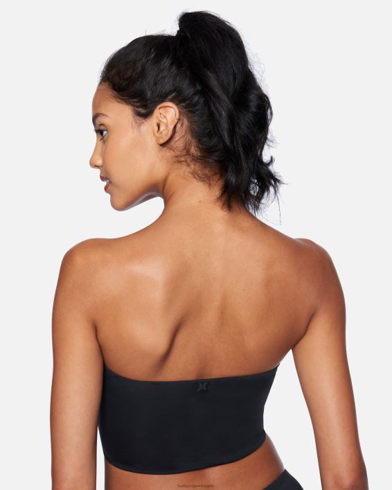 solid tube bikini top Kvinder sort tøj Hurley D404N534