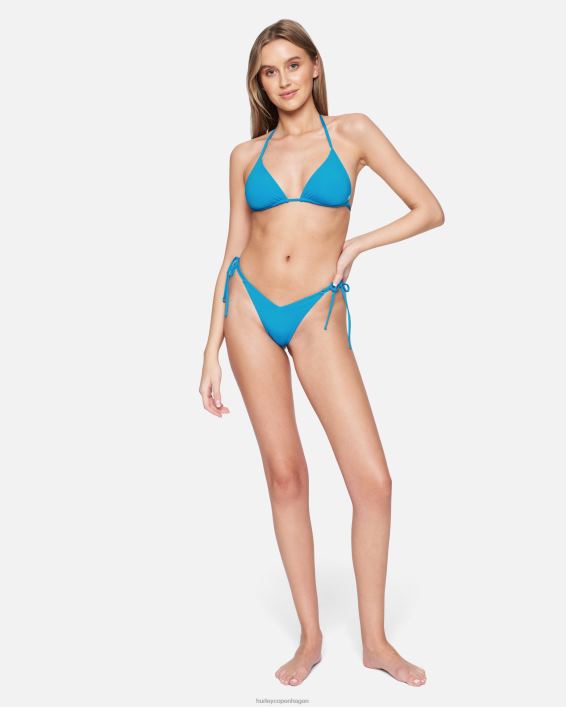 solid vendbar basic tri top Kvinder blå beat/neon lime tøj Hurley D404N467