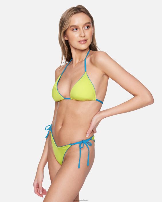 solidt frækt vendbart sidebånd Kvinder blå beat/neon lime tøj Hurley D404N468