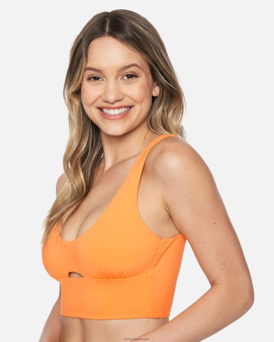 x moore aloha max beach break lang linje bikini top Kvinder sød mandarin tøj Hurley D404N539