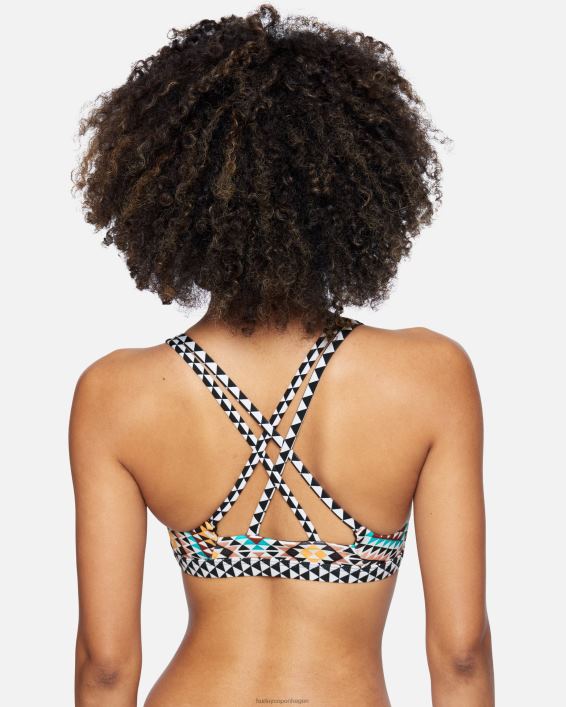 x surf max mosaic geo scoop bikini top Kvinder tøj Hurley D404N541
