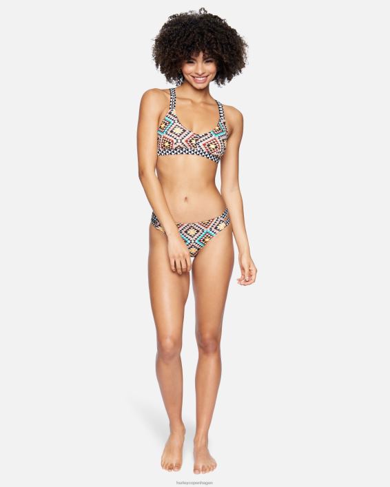 x surf max mosaic geo scoop bikini top Kvinder tøj Hurley D404N541