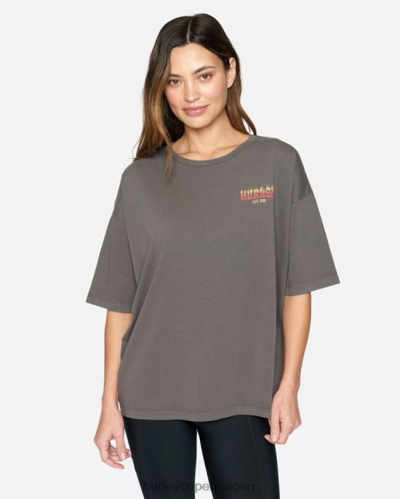 brændende sol kæreste t-shirt Kvinder sort tøj Hurley D404N551