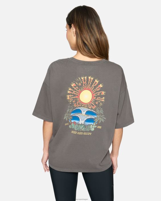 brændende sol kæreste t-shirt Kvinder sort tøj Hurley D404N551