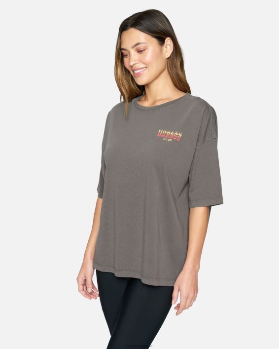 brændende sol kæreste t-shirt Kvinder sort tøj Hurley D404N551