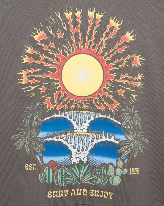 brændende sol kæreste t-shirt Kvinder sort tøj Hurley D404N551