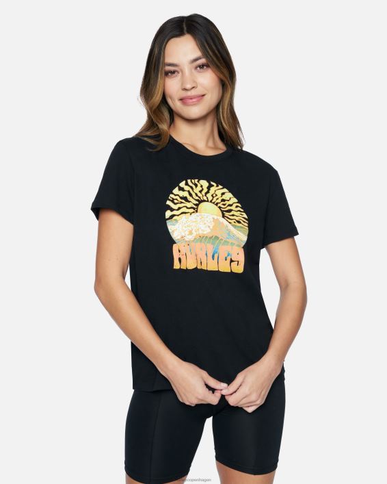 funk afslappet kæreste t-shirt Kvinder kaviar tøj Hurley D404N563