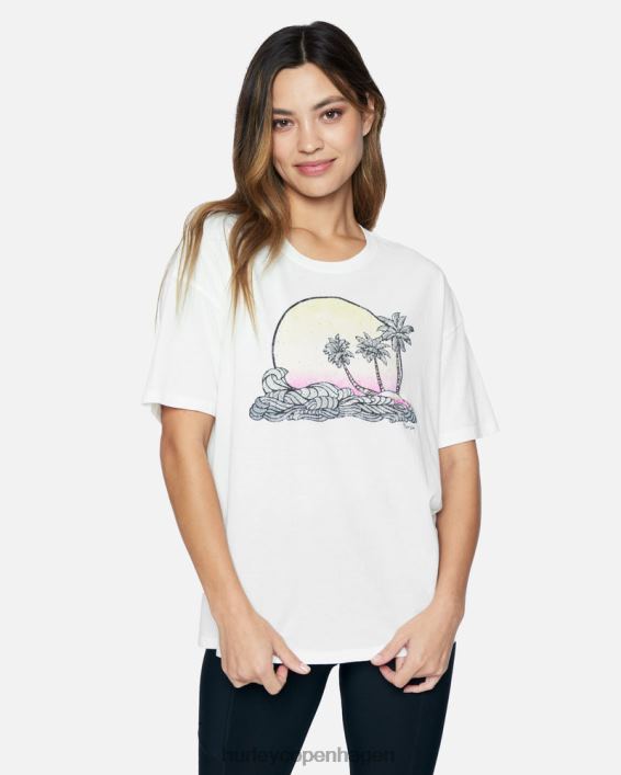 hakkende oversize t-shirt Kvinder skumfidus tøj Hurley D404N556