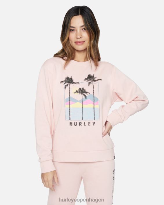 havana girlfriend crew sweatshirt Kvinder rødme tøj Hurley D404N507