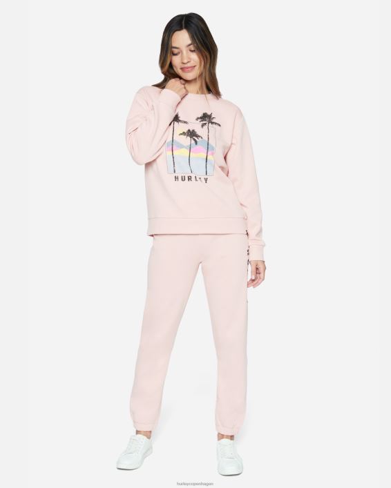 havana girlfriend crew sweatshirt Kvinder rødme tøj Hurley D404N507