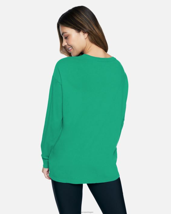 hulaskel oversized langærmet t-shirt Kvinder antik grøn tøj Hurley D404N564