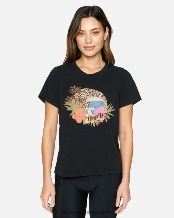 klassisk leopard t-shirt Kvinder sort tøj Hurley D404N566