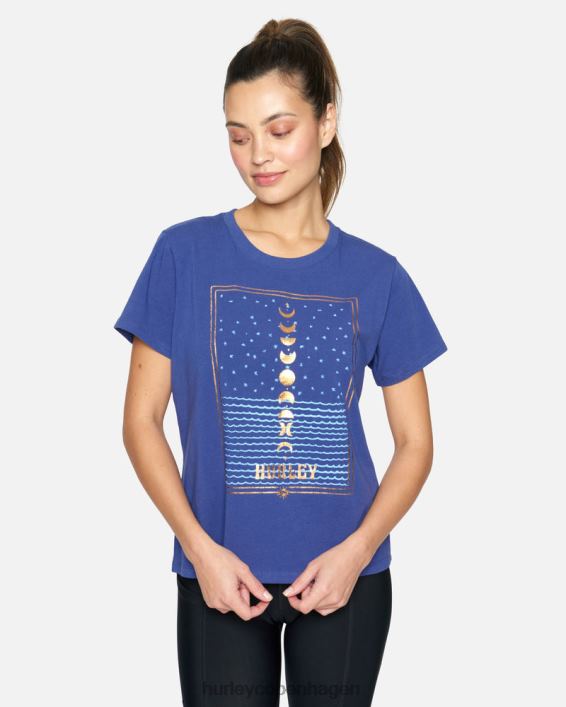 moon klassisk t-shirt Kvinder skifer tøj Hurley D404N514