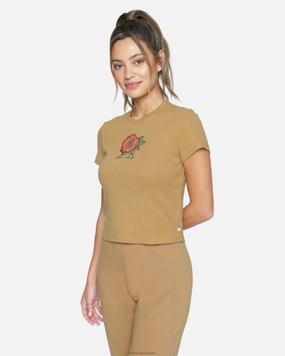 nadya rib t-shirt Kvinder is kaffe tøj Hurley D404N572