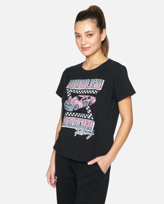 nascar racerbil klassisk t-shirt Kvinder sort tøj Hurley D404N571