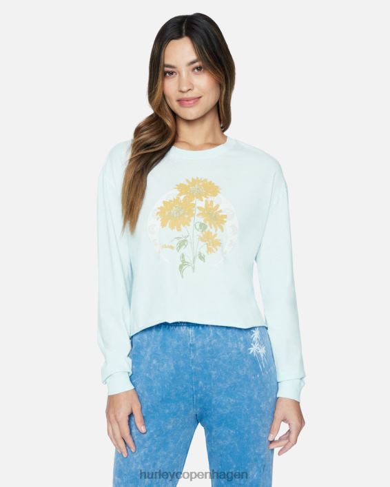 paige vasket cropped boyfriend langærmet t-shirt Kvinder friluft tøj Hurley D404N554