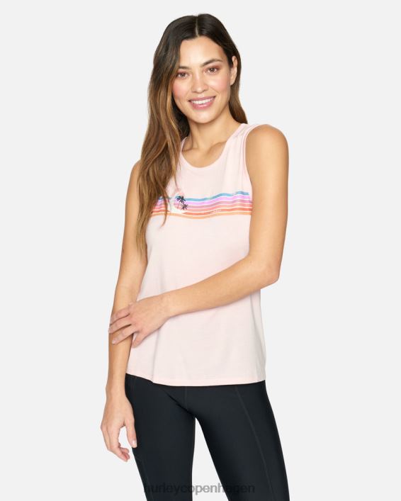 solnedgang muskel t-shirt Kvinder rødme tøj Hurley D404N511