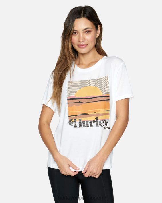 solopgang kæreste t-shirt Kvinder hvid tøj Hurley D404N581