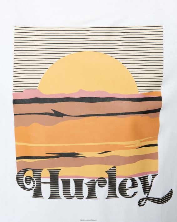 solopgang kæreste t-shirt Kvinder hvid tøj Hurley D404N581