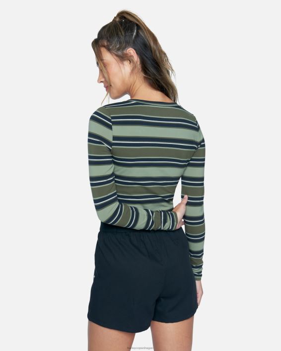 sophie fitted t-shirt Kvinder broget stribe tøj Hurley D404N580