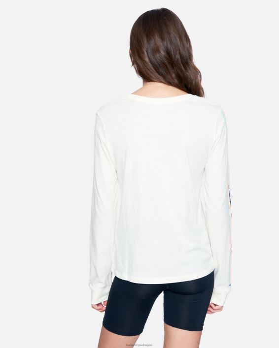 stripe waves klassisk langærmet t-shirt Kvinder tofu tøj Hurley D404N573