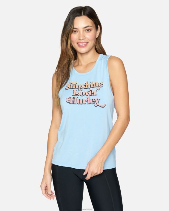 sunshine lover muskel t-shirt Kvinder bayou tøj Hurley D404N557