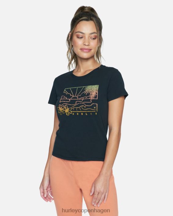 talie perfekt besætning t-shirt Kvinder kaviar tøj Hurley D404N575