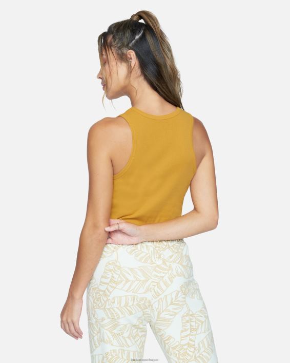 tallie crop rib tank Kvinder honning guld tøj Hurley D404N559