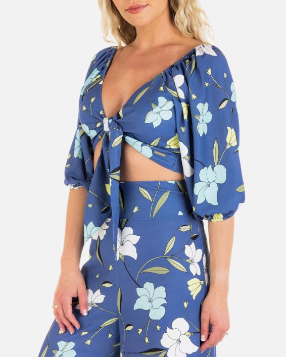 valmue crop top Kvinder mørkeblå tøj Hurley D404N550