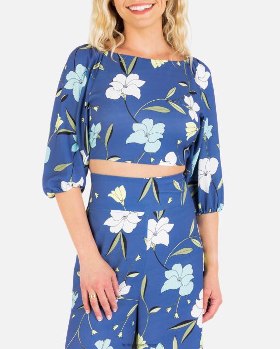 valmue crop top Kvinder mørkeblå tøj Hurley D404N550