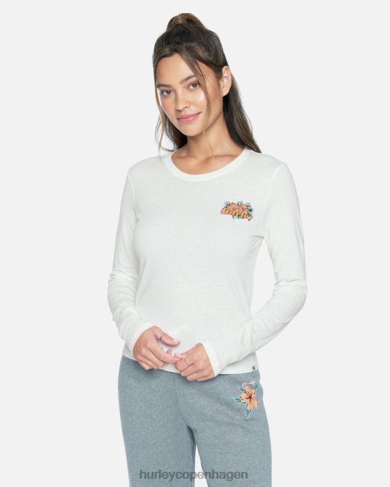 violet perfect crew langærmet t-shirt Kvinder skumfidus tøj Hurley D404N558