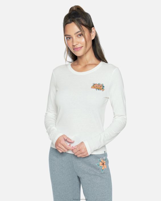 violet perfect crew langærmet t-shirt Kvinder skumfidus tøj Hurley D404N558
