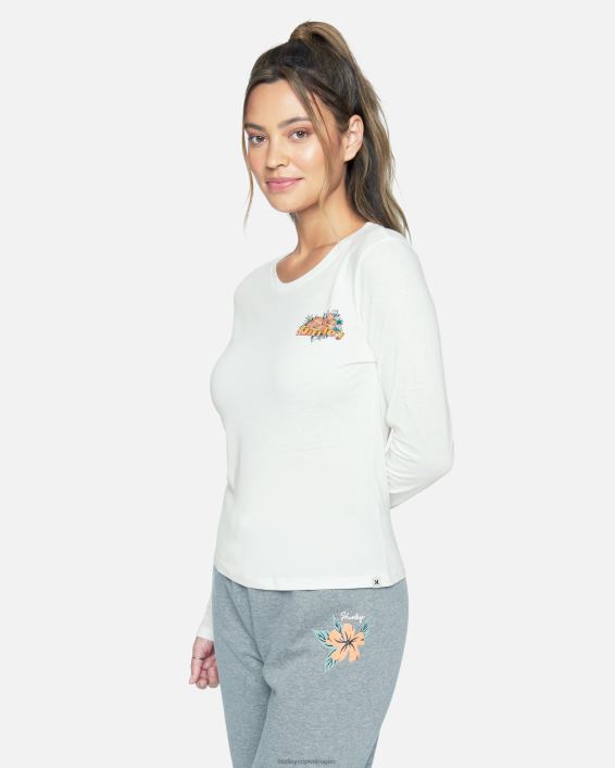 violet perfect crew langærmet t-shirt Kvinder skumfidus tøj Hurley D404N558