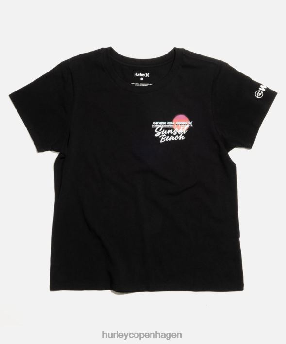 wsl pro kortærmet damet-shirt Kvinder sort tøj Hurley D404N565