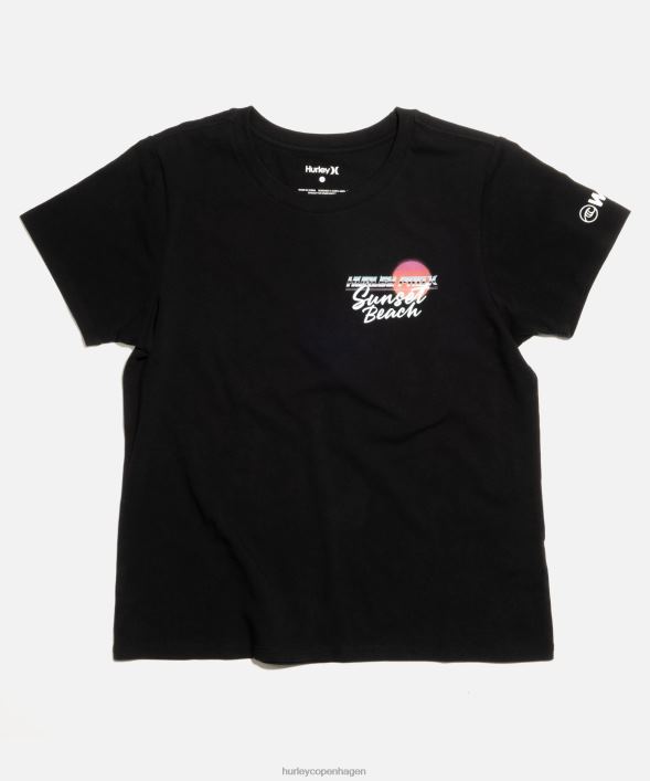 wsl pro kortærmet damet-shirt Kvinder sort tøj Hurley D404N565