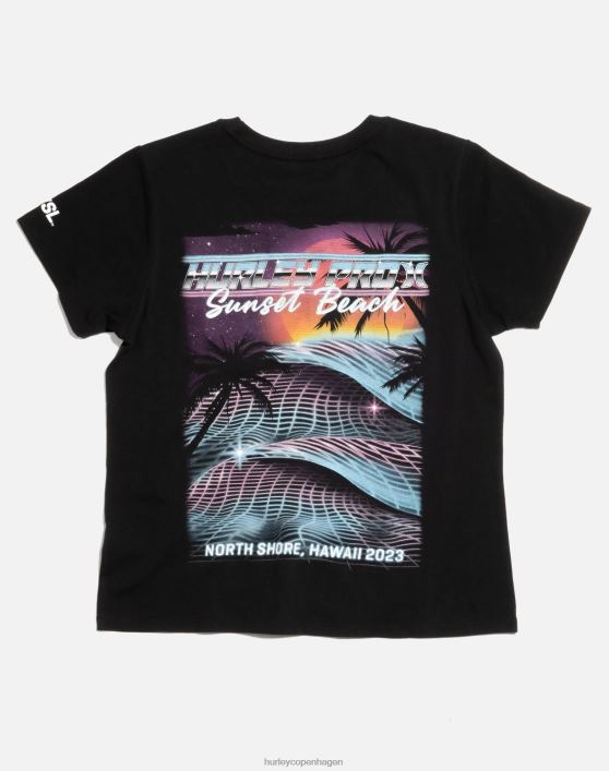 wsl pro kortærmet damet-shirt Kvinder sort tøj Hurley D404N565